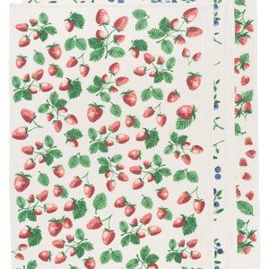 NOW DESIGNS Tea Towel Berry Patch Floursack Set 3